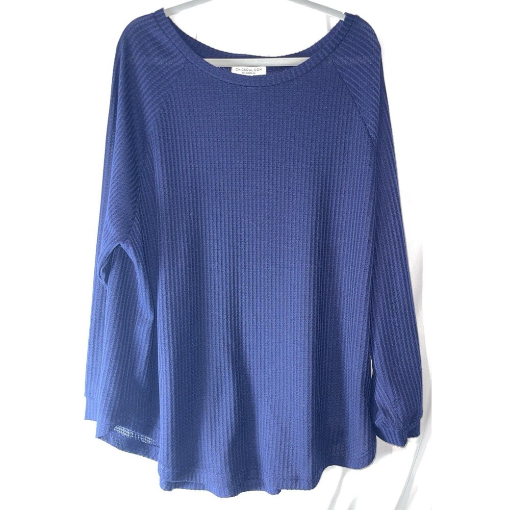 Chicsoul.com Sweater Navy Blue Pullover Women’s Size 3XL